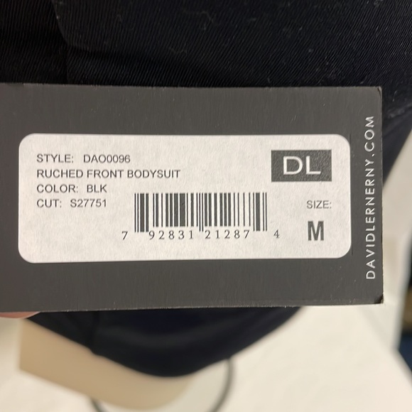 NWT David Lerner v neck ruched bodysuit - Picture 5 of 5